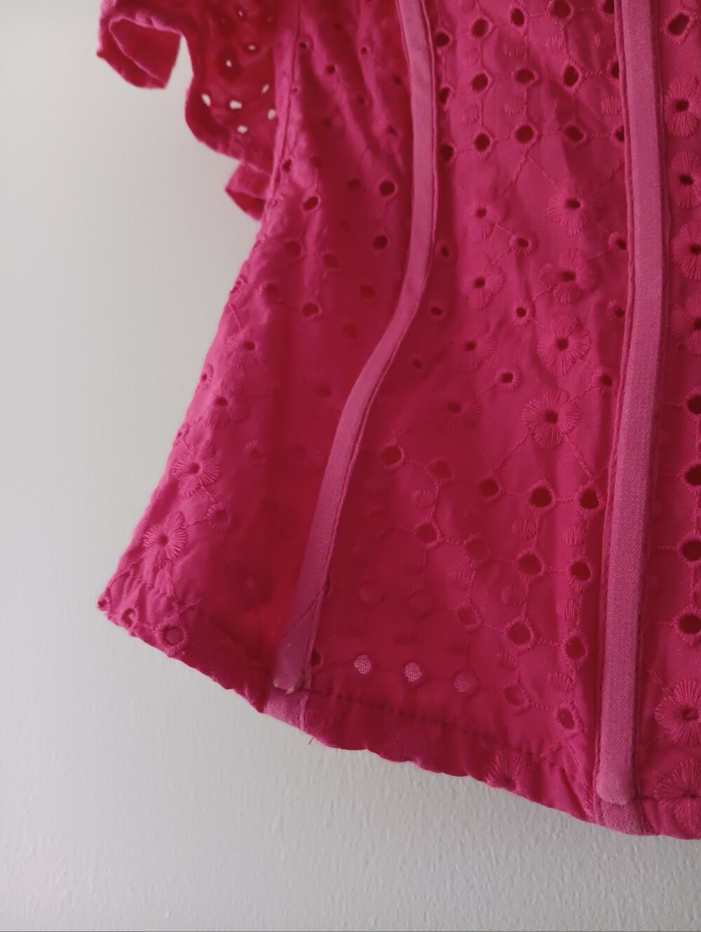 Olivaceous Pink Eyelet Corset Top Medium - Picture 4 of 6
